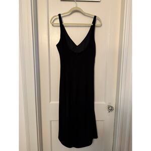 Super Flattering Black Cocktail Dress with Ruching Detail